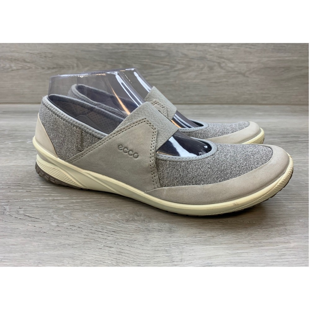 ECCO Intrinsic Karma Gray Leather Mary Jane Sneakers Shoes Women's 38 7-7.5